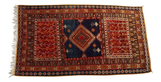 1960s Moroccan Vintage Tribal African Rug