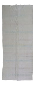 White Vintage Turkish Kilim, 5'6'' X 12'10''
