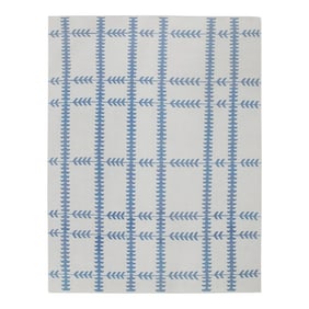 Blue Two-Toned Handmade Modern Turkish Kilim Rug 8'1" X 10'8"