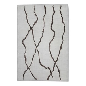 21st Century Modern Moroccan Style Wool Rug in Beige & Brown 8'9" X 12'5"