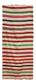 Vintage 1960s Moroccan Flat-Weave Rug, Ethnic Textile Handira