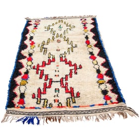 1960s Moroccan Vintage Tribal Rug From Azilal