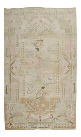 Neutral Vintage Khotan Rug, 5'10'' X 9'3''