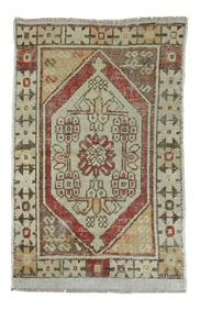 Rustic Turkish Rug, 2'7'' X 3'11''