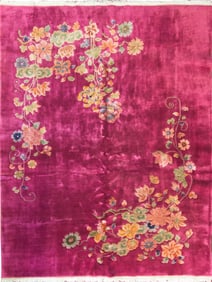 Antique Chinese Art Deco Rug, 8'6" X 11'8" Color
