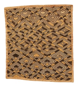Striking Antique Kuba Raffia Panel