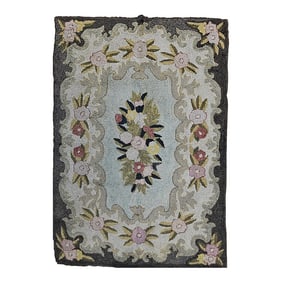 Early 20th Century Hooked Rug Rug