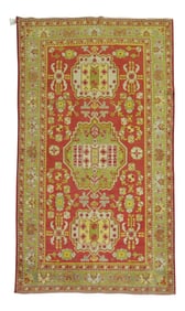 Antique Red Khotan5 X 8 Wool Rug