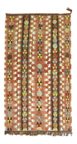 Mid 20th Century Tribal Kilim, 5'7'' X 9'6''
