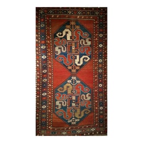 Late 19th Century Cloudband Kazak Rug