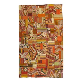 Psychedelic Turkish Patchwork Kilim Rug, 6 X 9'4''