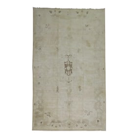 Neutral Turkish Oushak Rug, 5'1'' X 8'8';