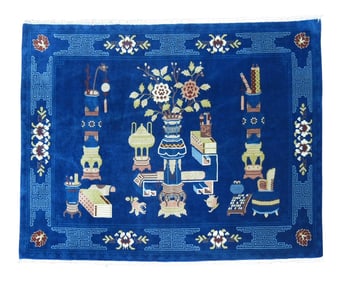 Vintage Chinese Pictorial Rug, 5'4'' X 7'6''