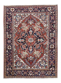 Traditional Antique Heriz Rug, 3'3'' X 4'4''