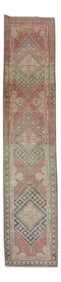 Pink Narrow Vintage Khotan Runner