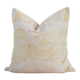 Pale Dawn Large Vintage Suzani Pillow