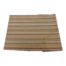 Red and Yellow Woven Stripes Textile