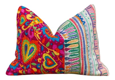 Karny Antique Tribal Grain Sack Pillow