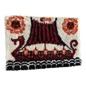 Mid Century Viking Rya Tapestry