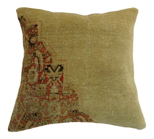19th Century Antique Tabriz Rug Pillow