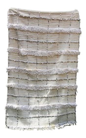 Large Vintage Moroccan Handcrafted Tribal Wedding Blanket Throw with Sequins