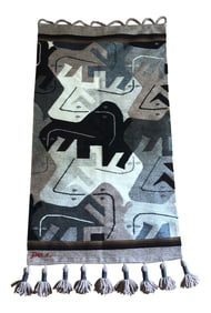 1980s Modernist Reptile Handwoven Tapestry