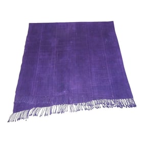 Deep Purple African Mud Cloth Textile Fragment