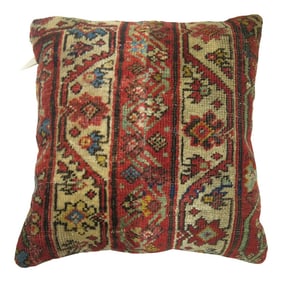 Traditional Square Antique Border Rug Pillow