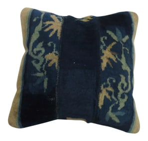 1940s Blue Chinese Rug 16'' Pillow