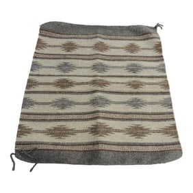 Vintage Brown and Gray Woven Kilim Textile