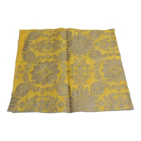 Vintage Yellow and Silver Fortuny Fabric #1