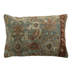 Aqua Antique Lumbar Size Pillow