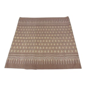 Vintage Dusty Pink and Yellow Silk Ikat Textile