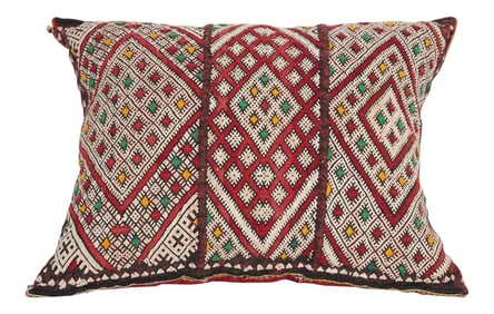 Moroccan Handwoven Tribal Berber Kilim Throw Pillow