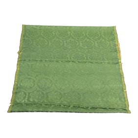 Vintage Emerald Green Silk Woven Textiles - Set of 4