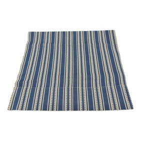 Vintage Blue and White French Stripe Linen Fabric
