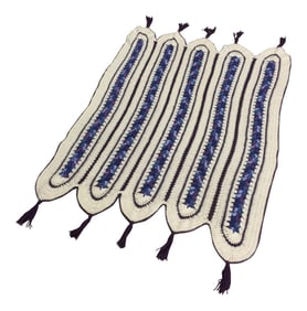 Purple & Blue Moroccan Inspired Hand Made Throw