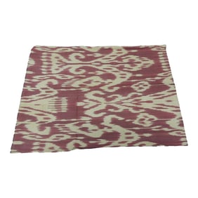Silk Pink and Off White Ikat Textile Panel