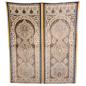 Antique Moroccan Moorish Silk Tapestry