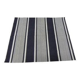 French Blue and White Cotton Fabric Square Panel