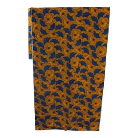 Veritable Binta Wax Orange and Blue African Fabric