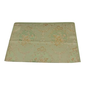 Antique French Gold and Green Silk Velvet Textile Fragment