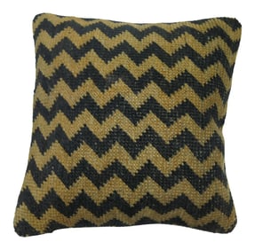 Black Mustard Turkish Rug Pillow