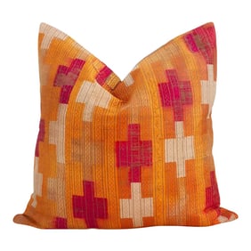 Sahara Sunset Silk Phulkari Pillow