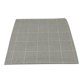 Heather Grey Check Pattern Wool Loro Piana Fabric
