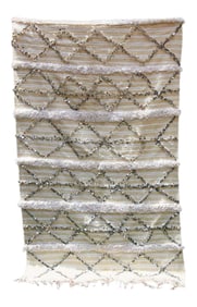 Vintage Moroccan Handcrafted Wedding Blanket Throw With Sequins