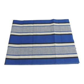 Indigo Blue and Light Blue Stripes Linen Fabric
