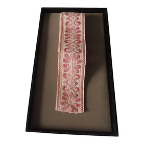 Pink and Natural Woven Decorative Trim
