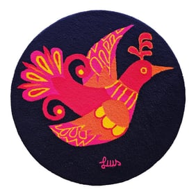 Late 20th Century Hand Hooked Tapestry Wall Art