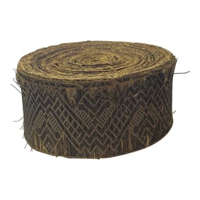 Antique Gold Metallic Threads Trim with Geometric Pattern